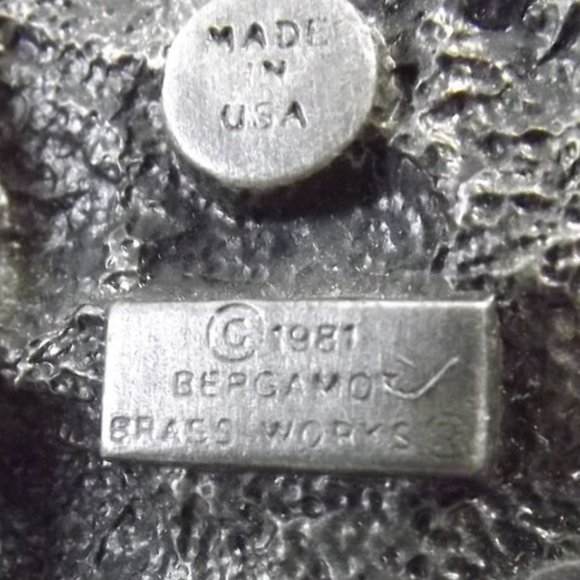 Country Western Vintage Pewter Belt Buckle, Bergamot Brass Works 1981 - Picture 7 of 9